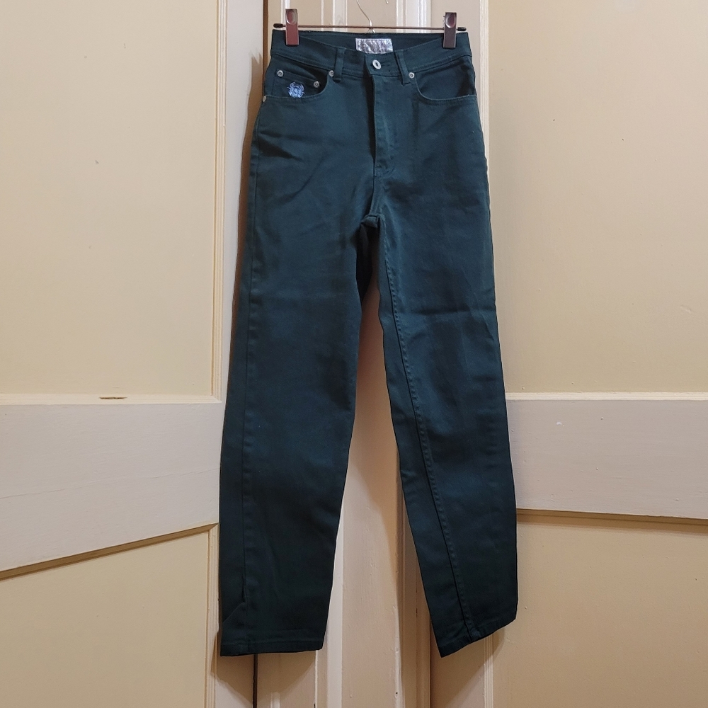 Vintage Cosmo High Rise Green Mom Jeans Women's size 5/6